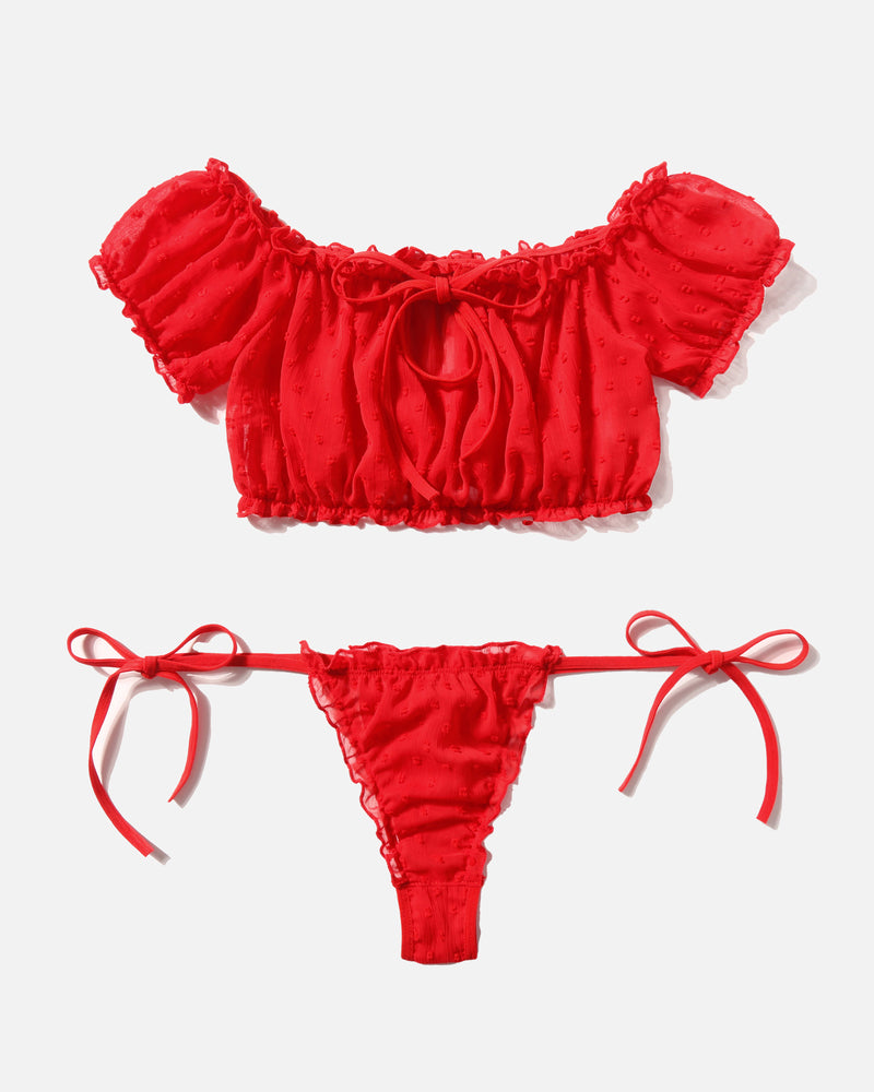 Mesh Butterfly Bra and Panty Set - Cinderella