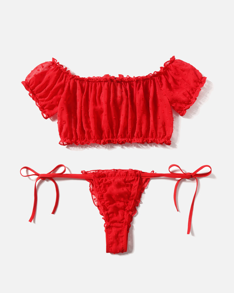 Mesh Butterfly Bra and Panty Set - Cinderella