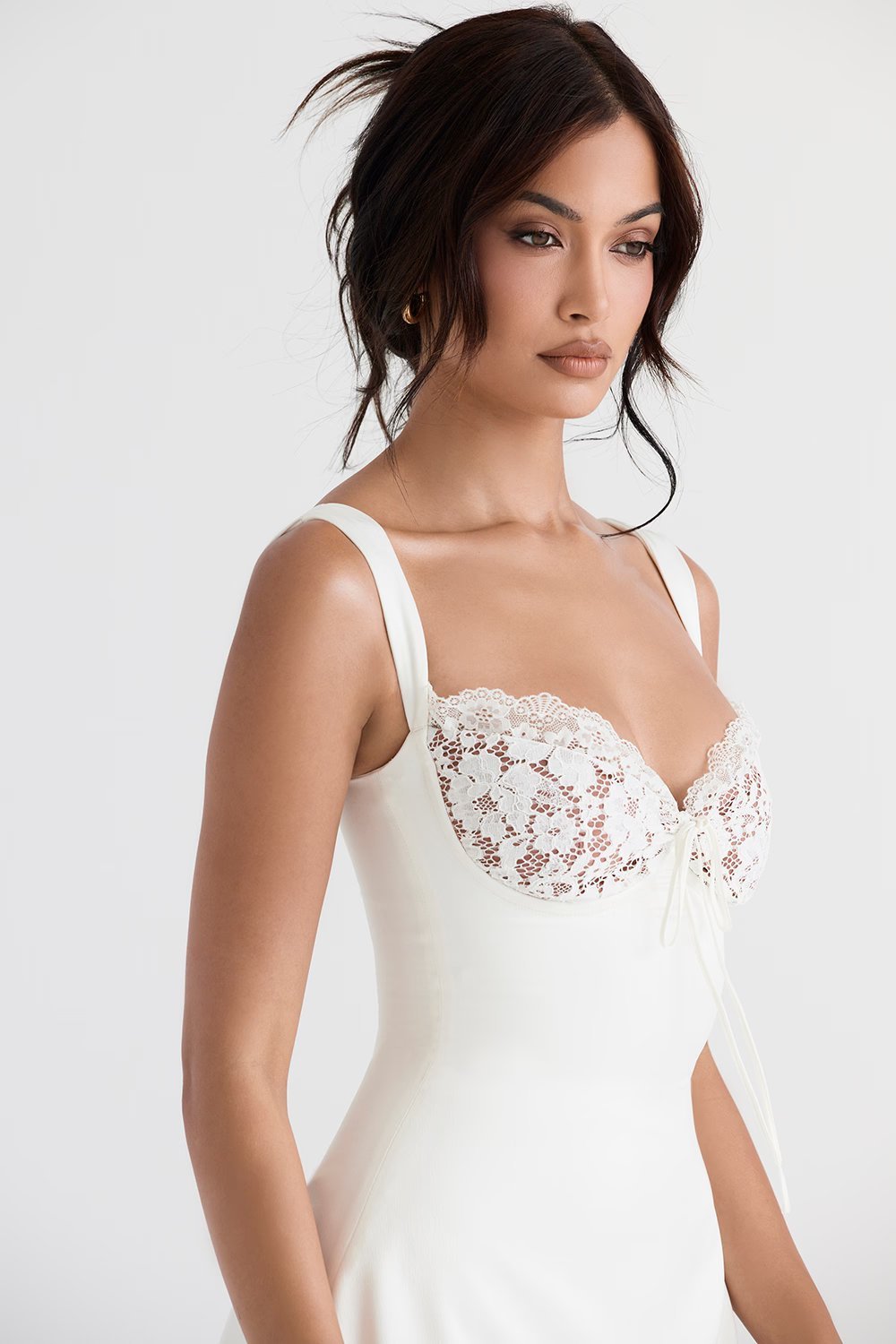 Adalia Mini Dress - Ivory - Cinderella