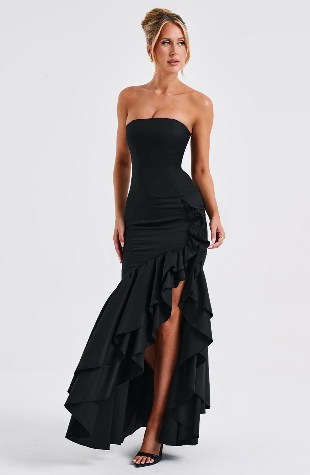 Angelina Maxi Dress - Black - Black Maxi Dress