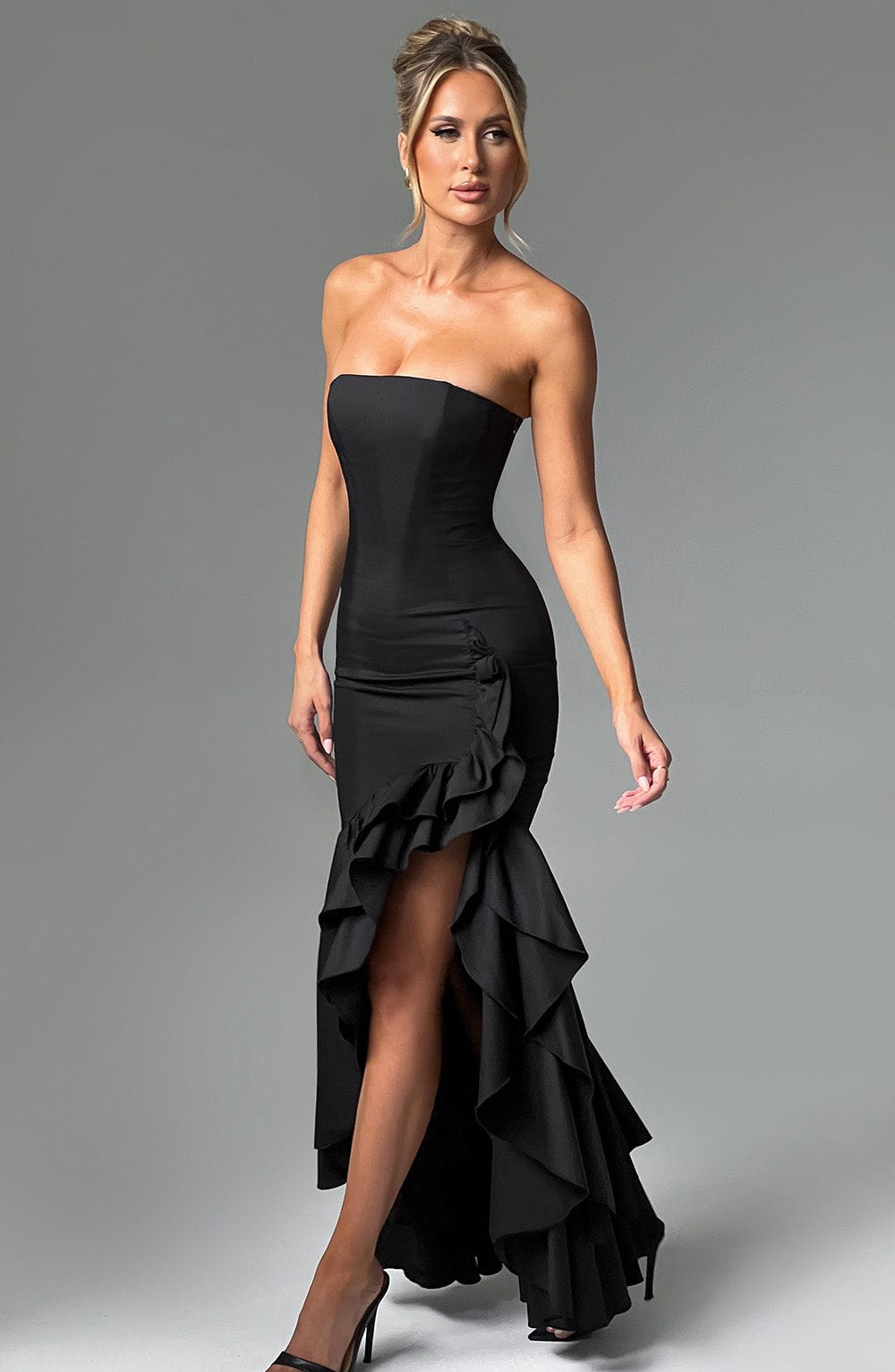 Angelina Maxi Dress - Black - Black Maxi Dress