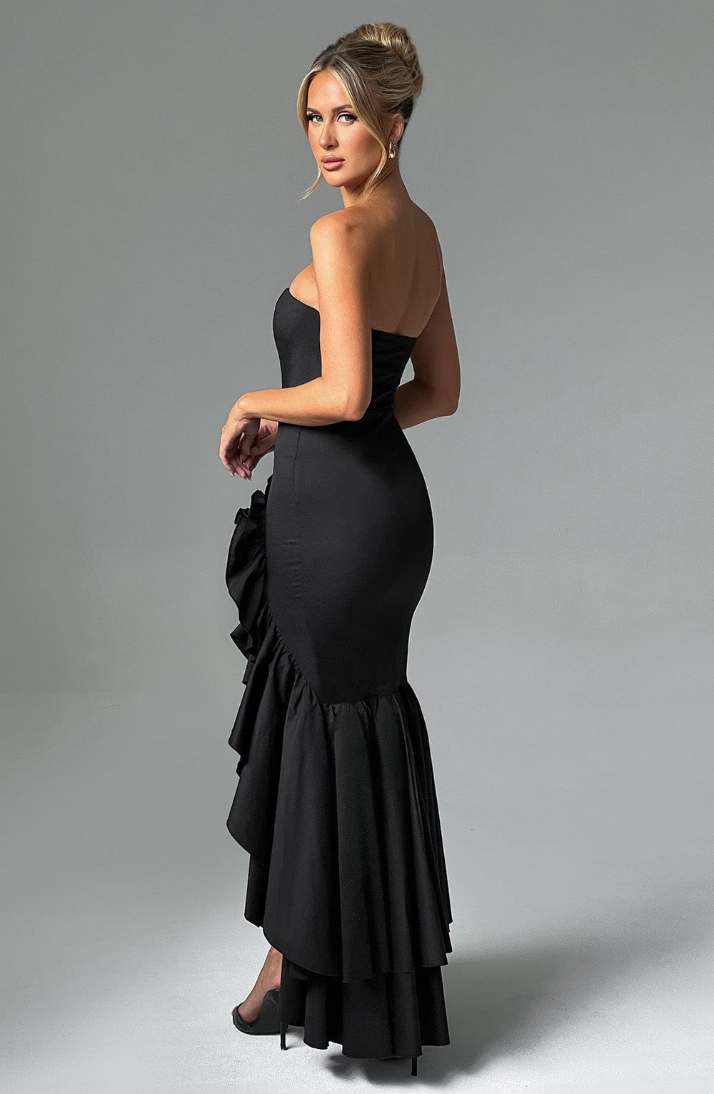 Angelina Maxi Dress - Black - Black Maxi Dress