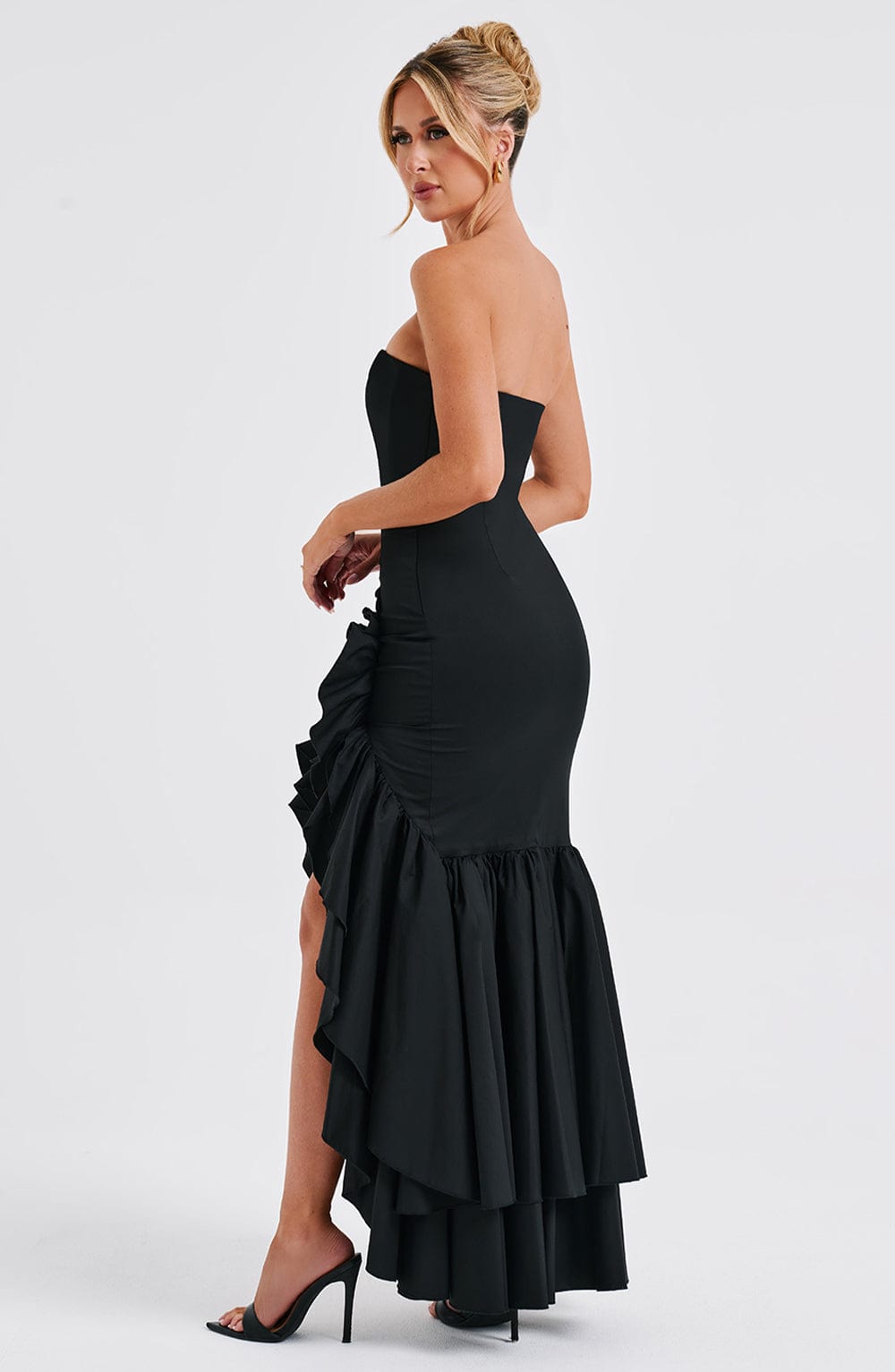 Angelina Maxi Dress - Black - Black Maxi Dress