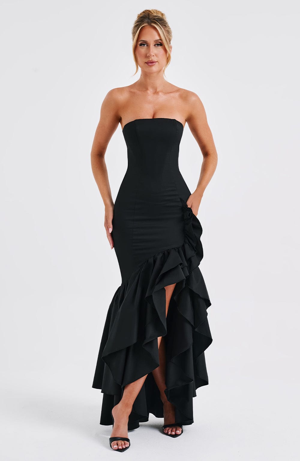 Angelina Maxi Dress - Black - Black Maxi Dress