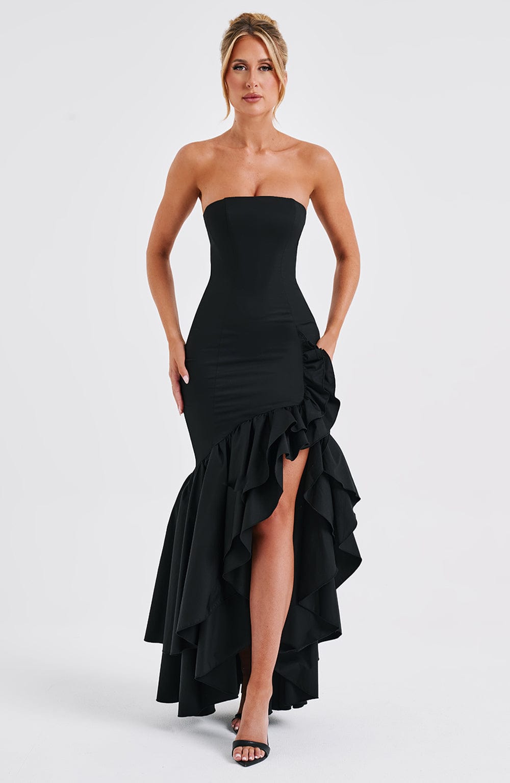 Angelina Maxi Dress - Black - Black Maxi Dress