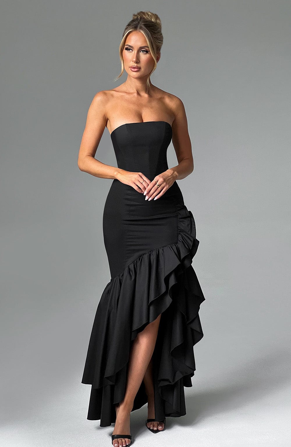 Angelina Maxi Dress - Black - Black Maxi Dress
