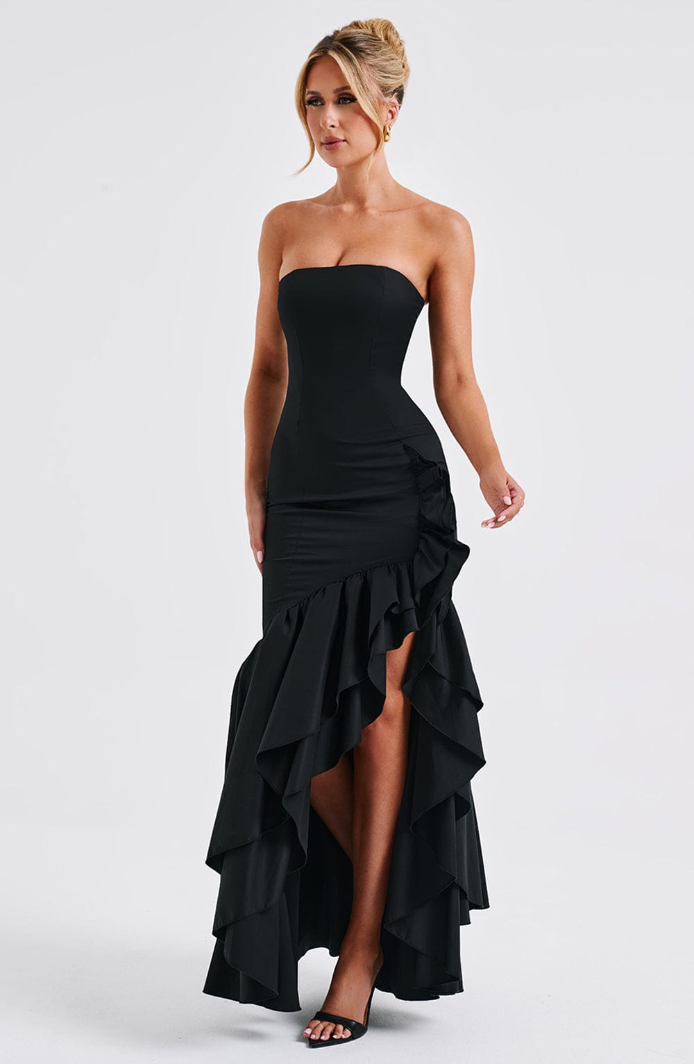 Angelina Maxi Dress - Black - Black Maxi Dress
