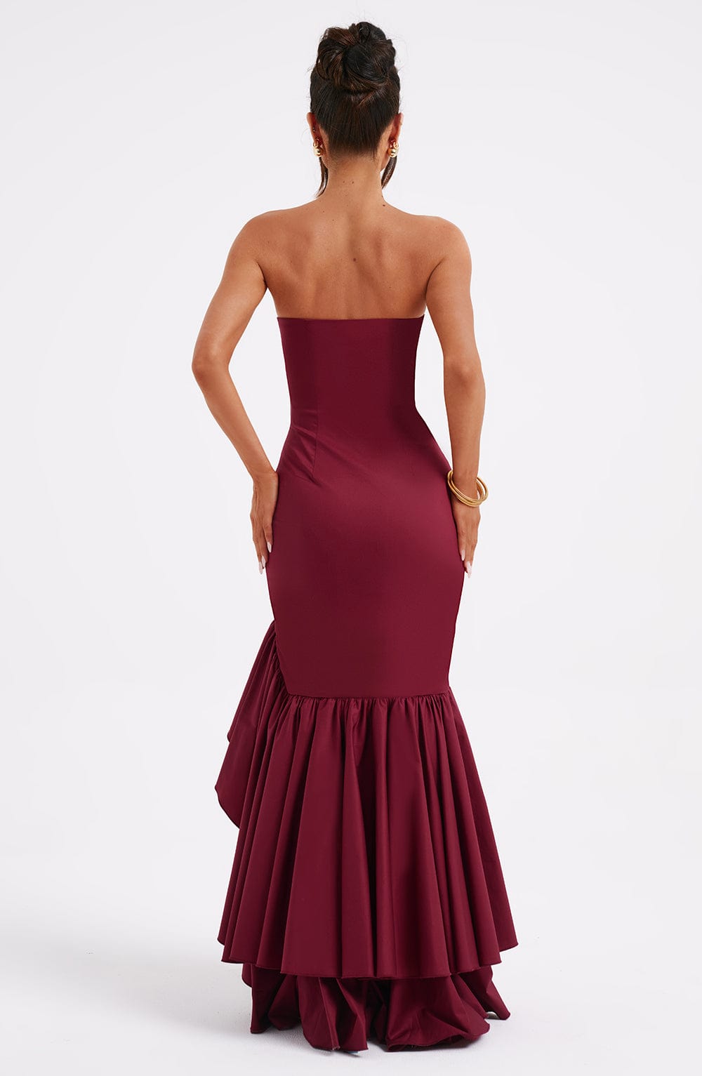 Angelina Maxi Dress - Burgundy - Red Maxi Dress
