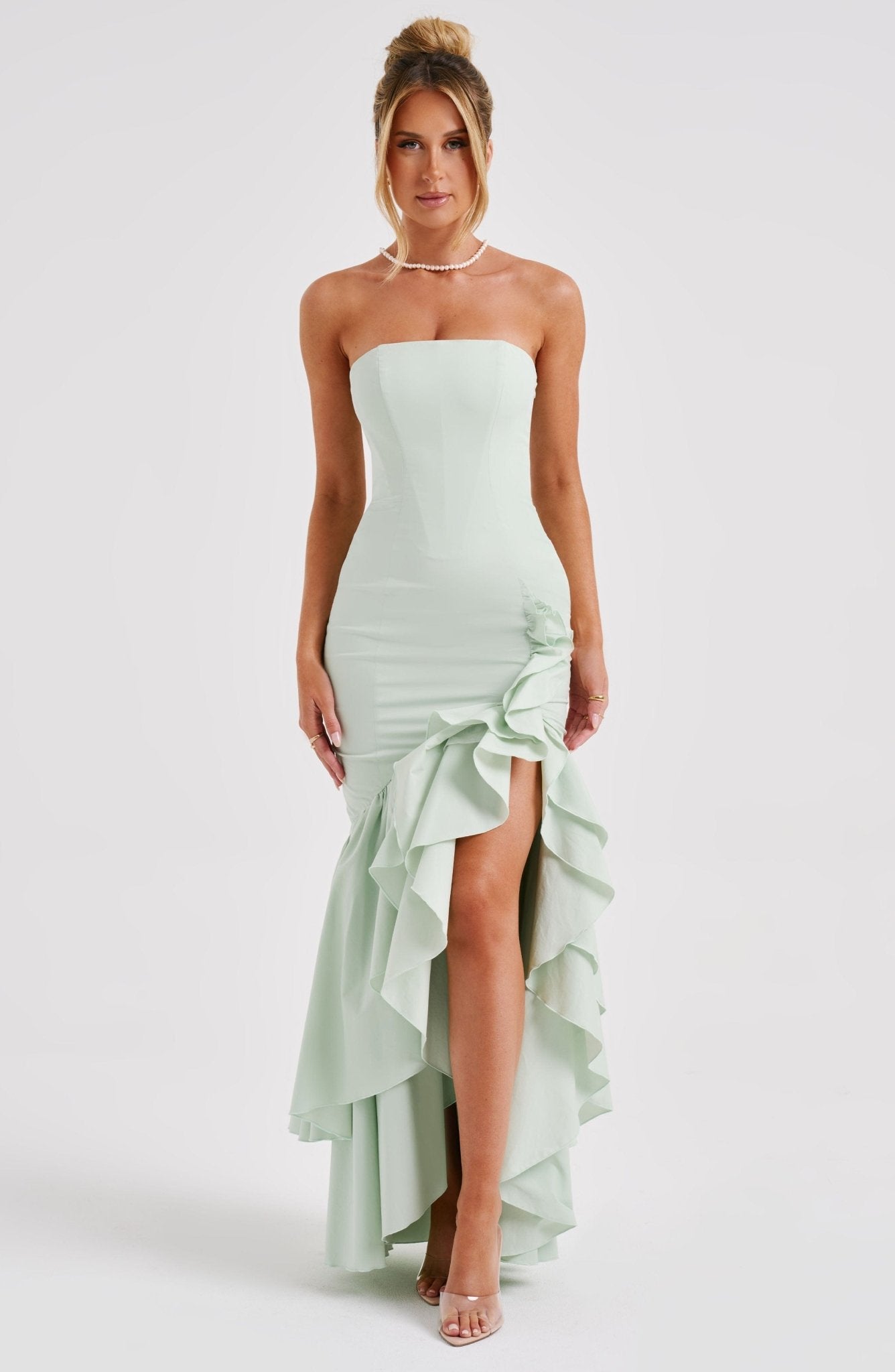 Angelina Maxi Dress - Sage - Sage Maxi Dress