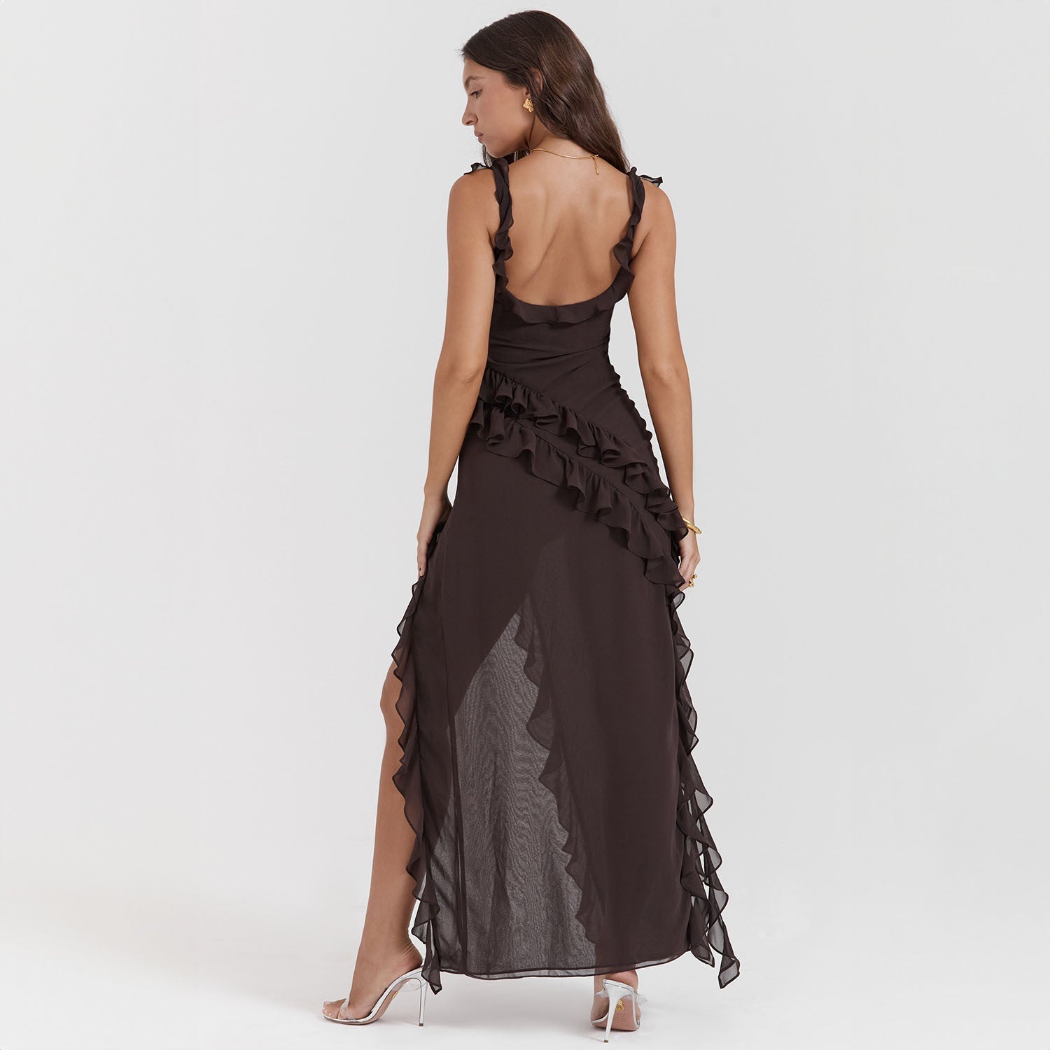 Ariana Maxi Dress - Espresso - Cinderella