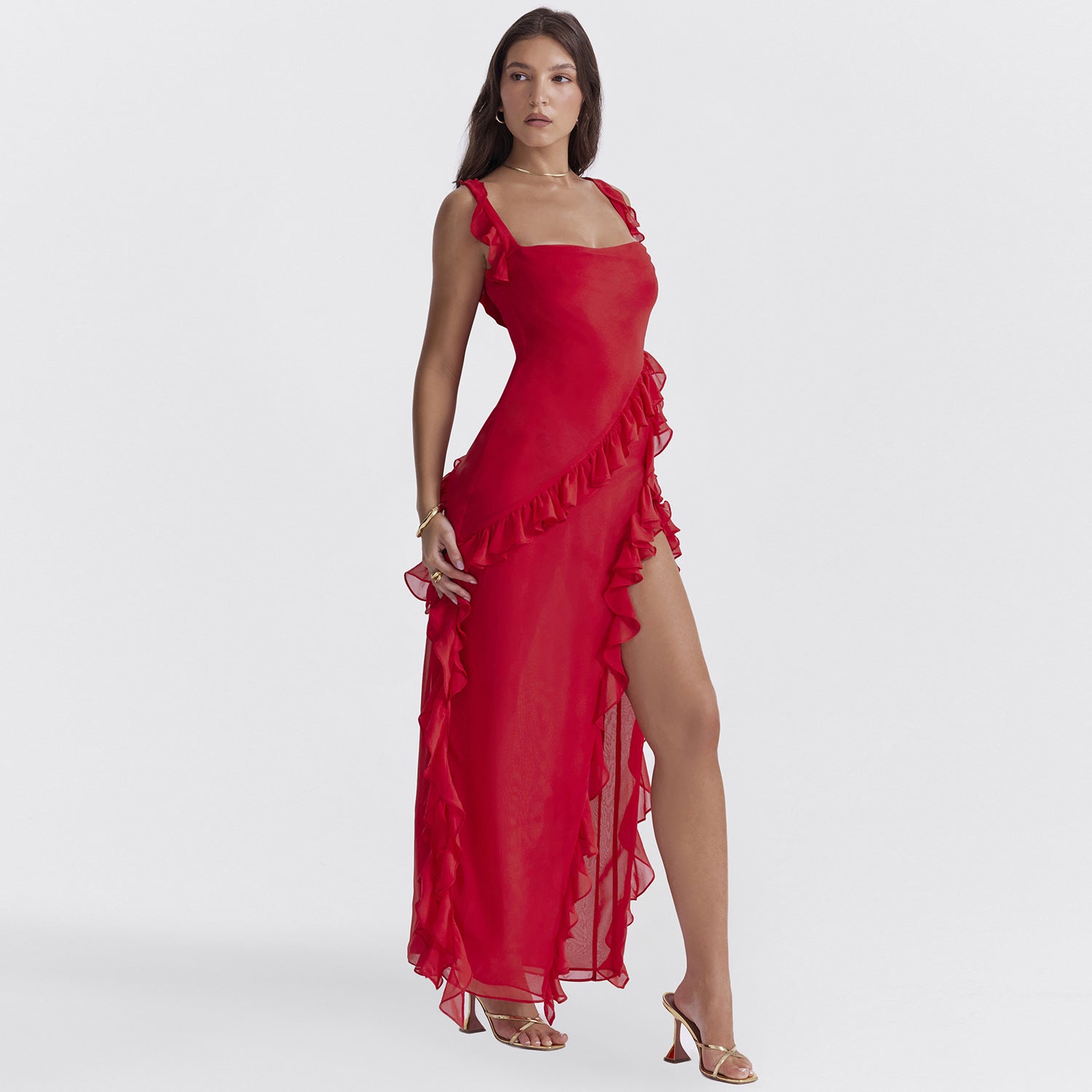 Ariana Maxi Dress - Red - Cinderella