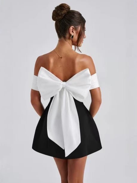Camille Off - Shoulder Bow Back Dress - Cinderella