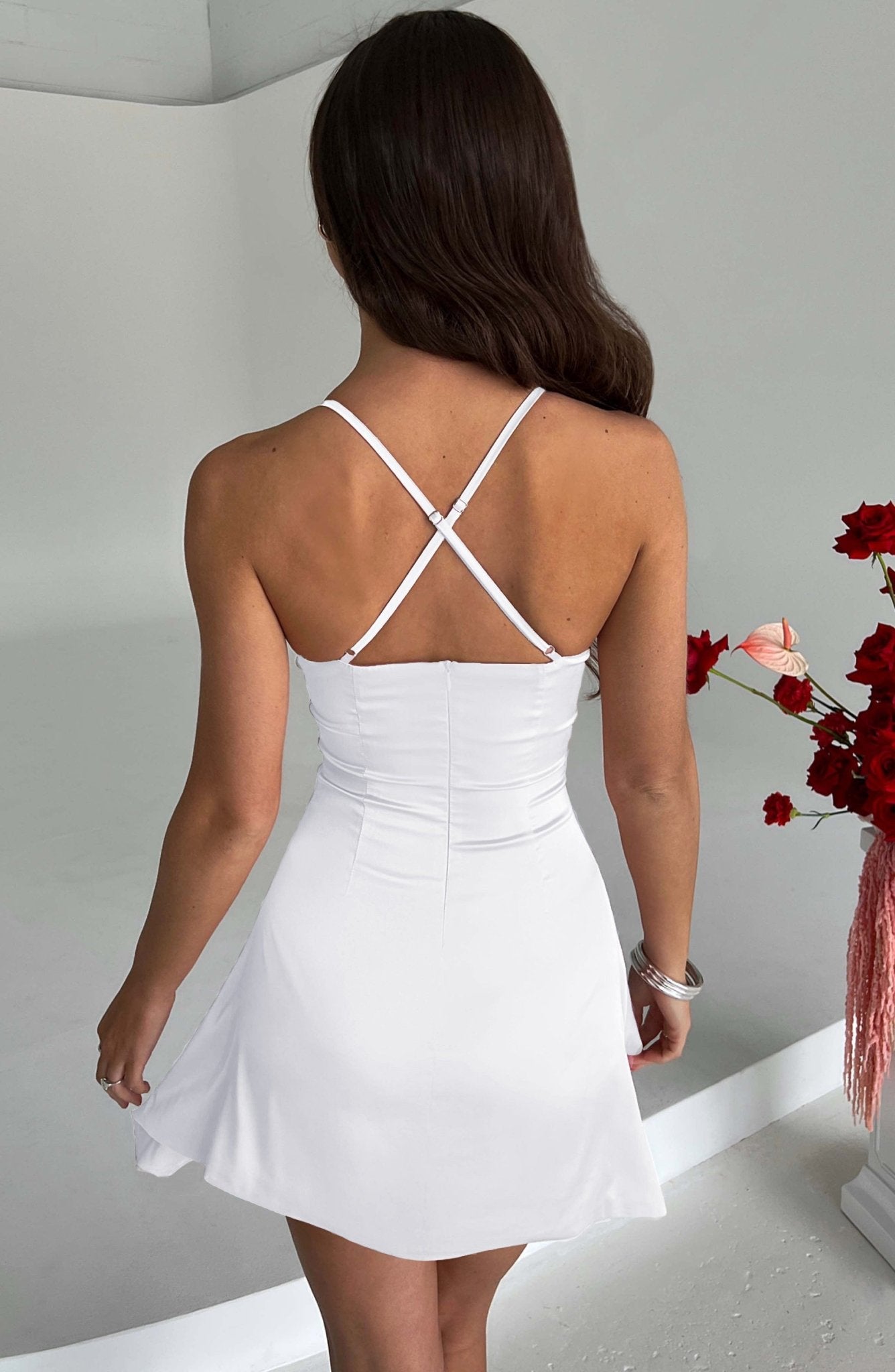 Clarise Mini Dress - Ivory - Cinderella