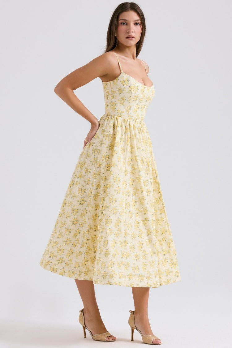 Courtney Corset Sundress - Floral Print - Cinderella