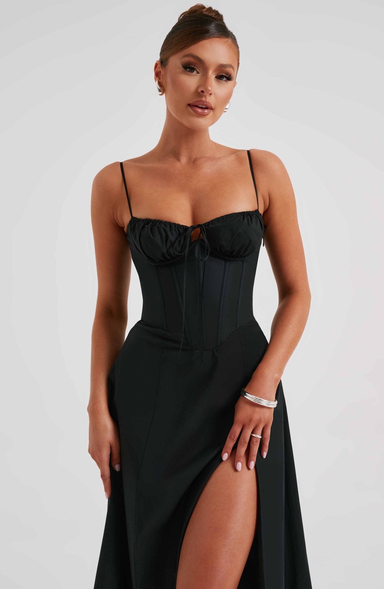 Delilah Midi Dress - Black - Cinderella