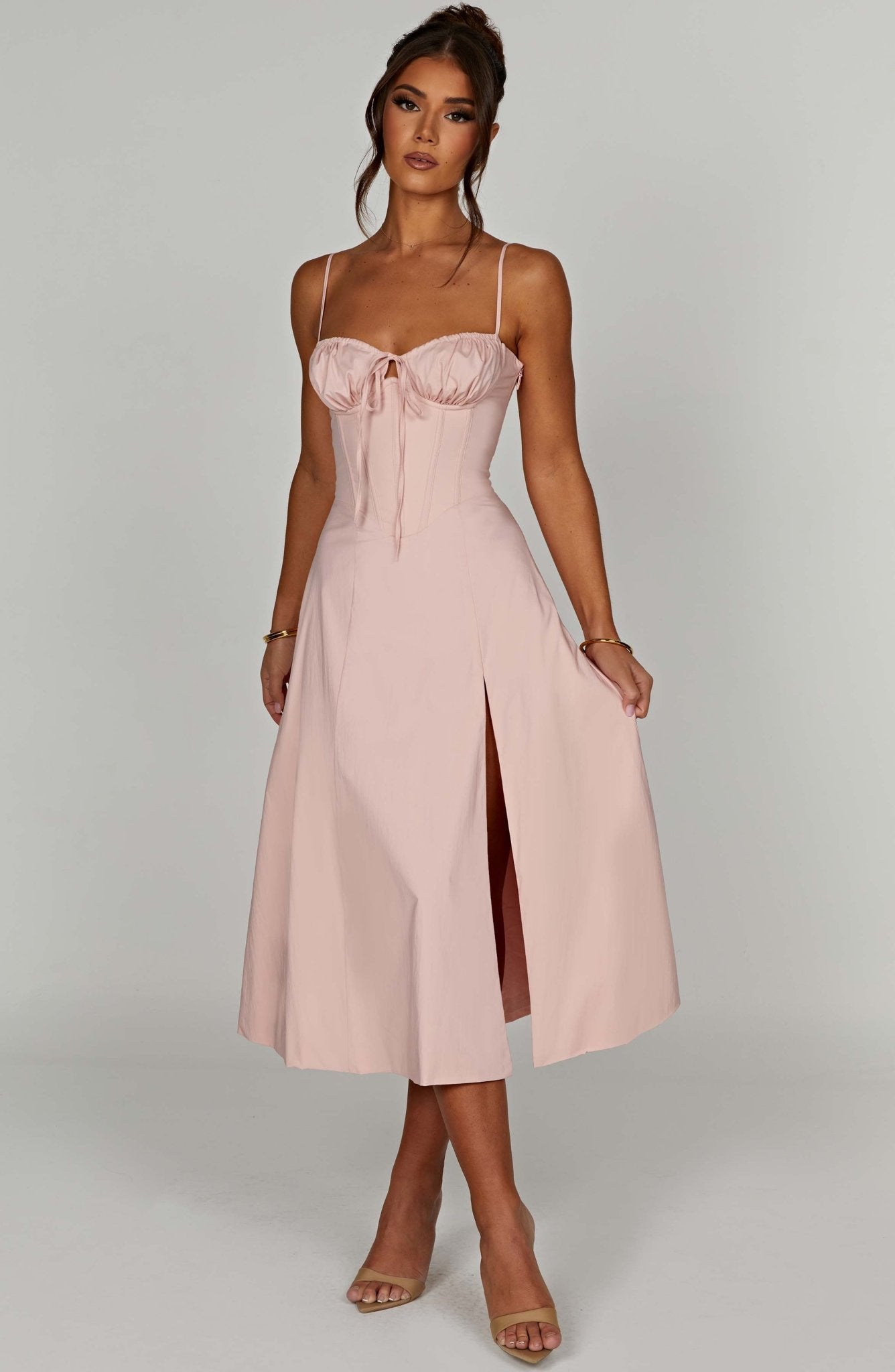 Delilah Midi Dress - Blush - Cinderella