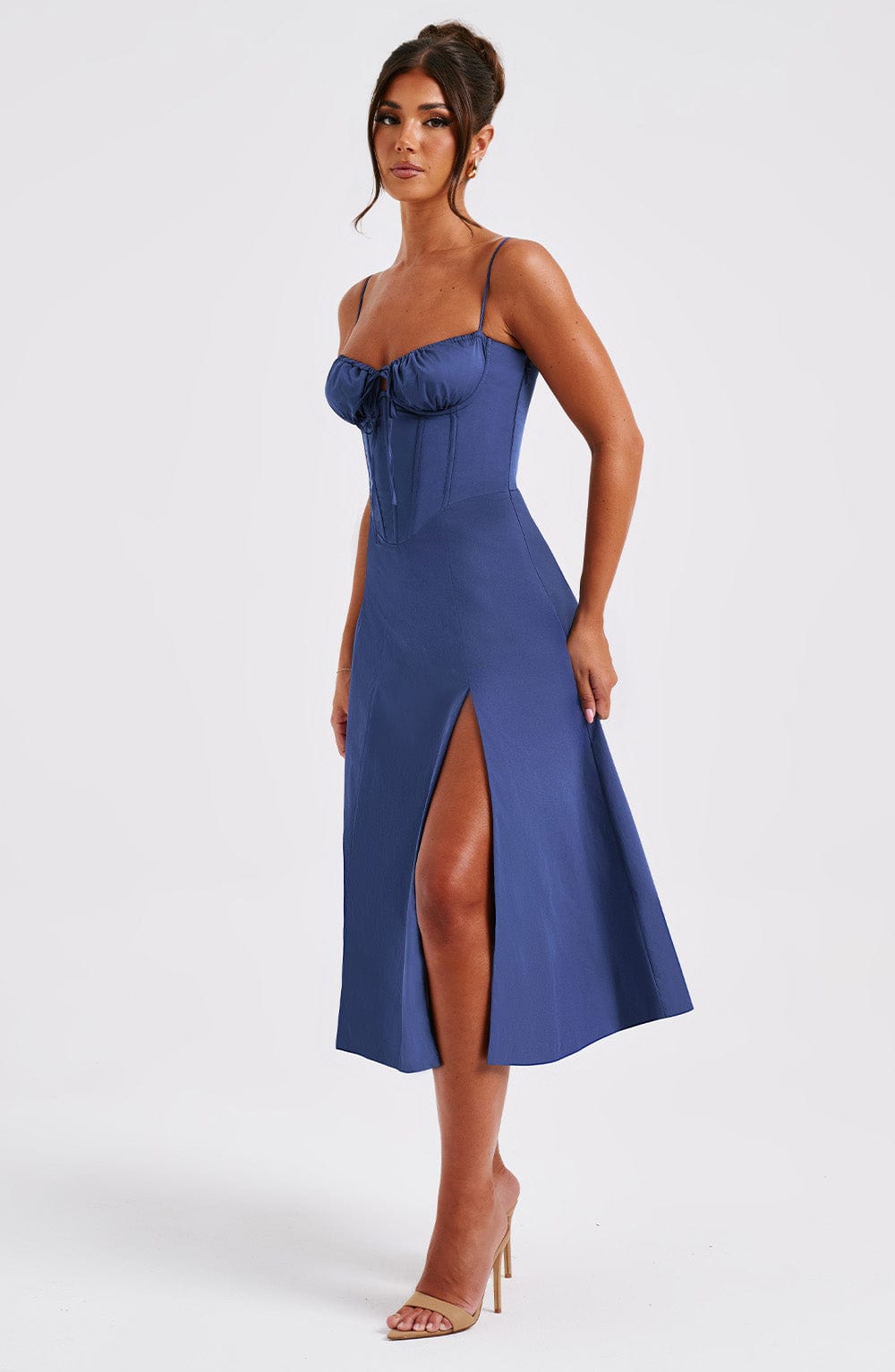 Delilah Midi Dress - Navy - Cinderella