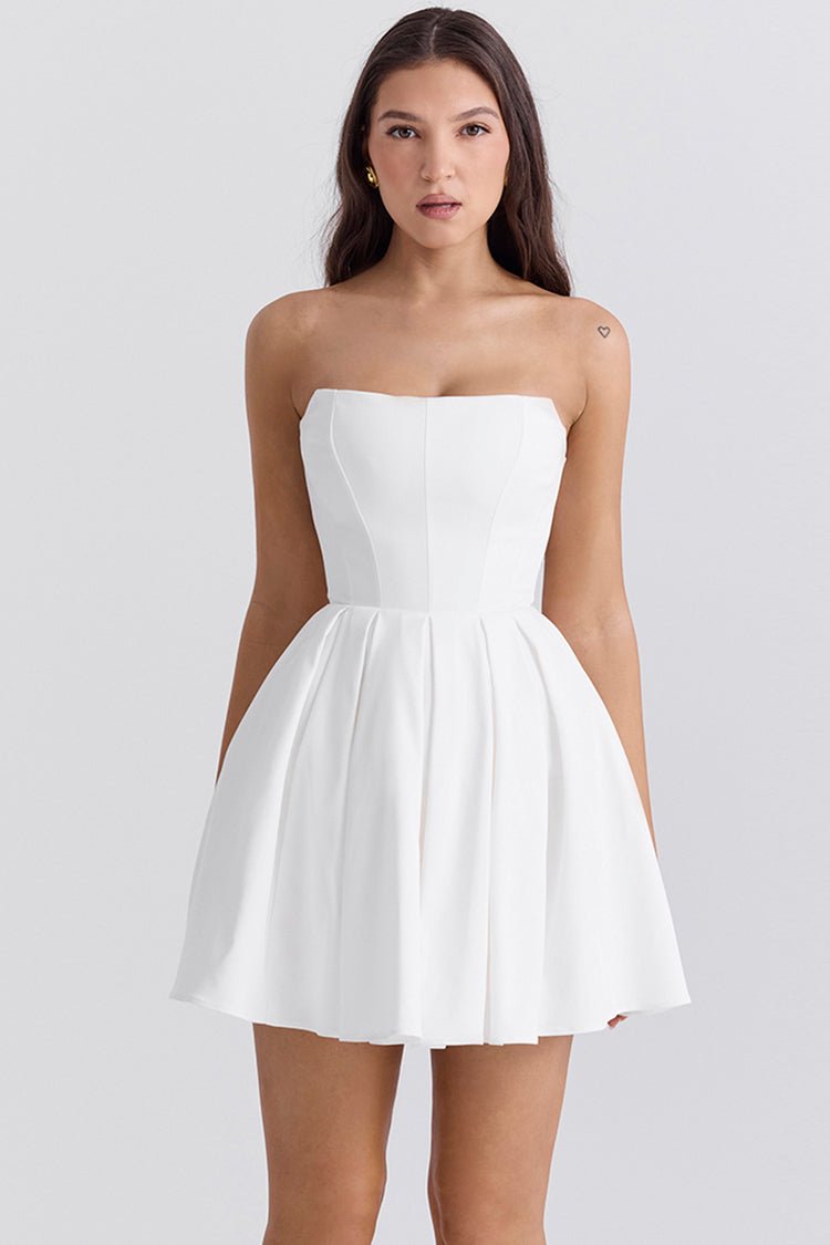 Evelina Mini Dress - Ivory - Cinderella