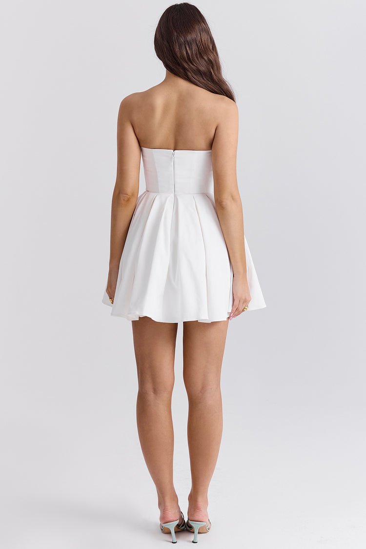 Evelina Mini Dress - Ivory - Cinderella