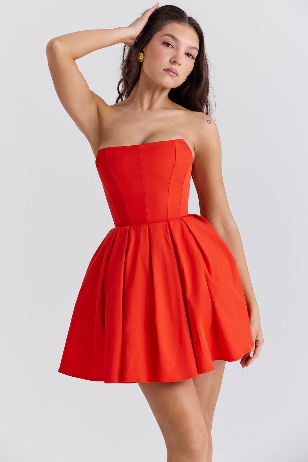 Evelina Mini Dress - Red - Cinderella