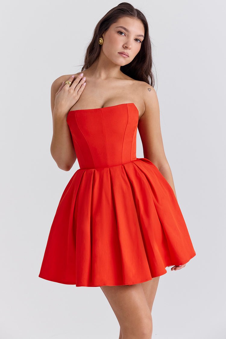 Evelina Mini Dress - Red - Cinderella