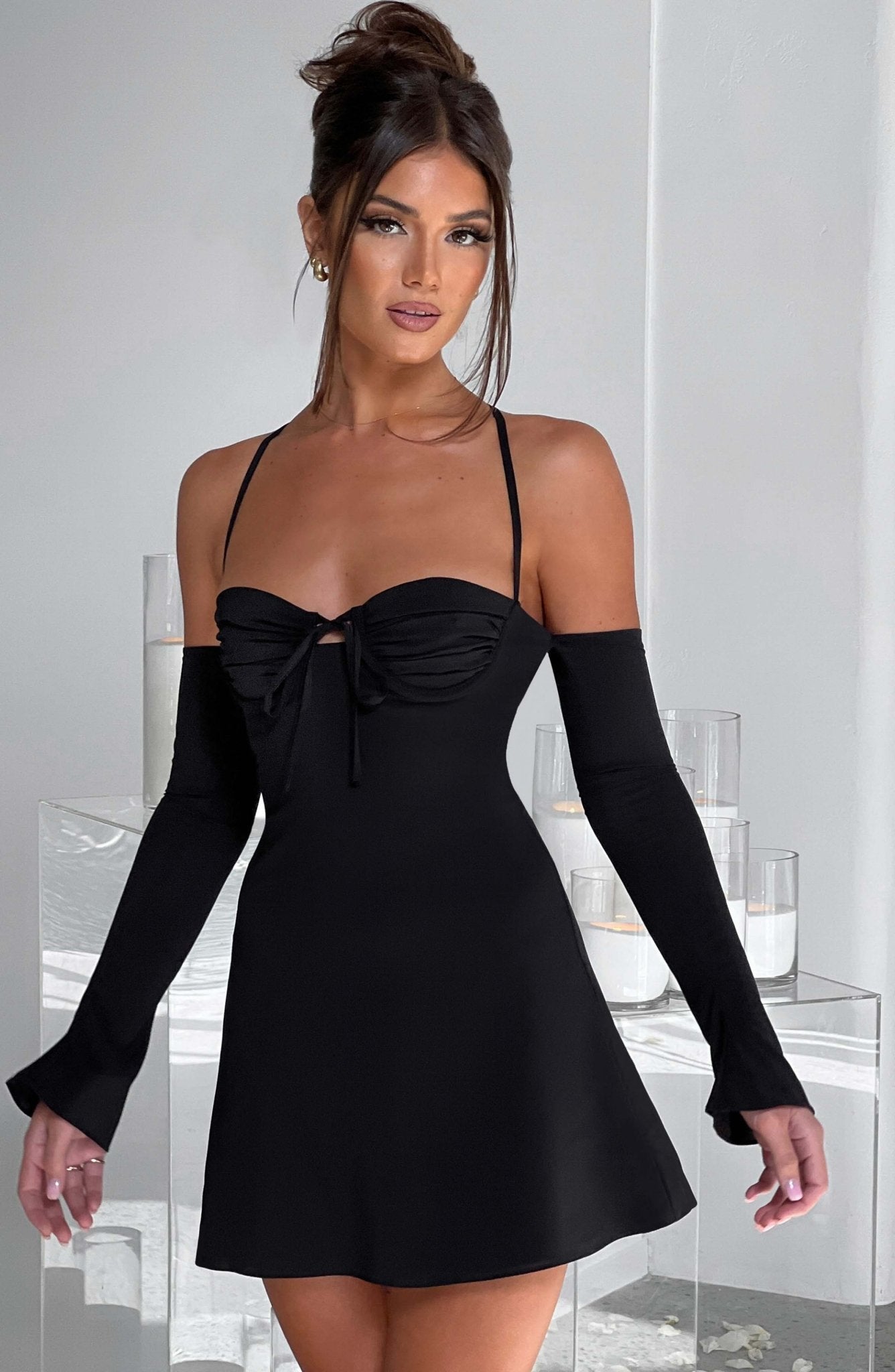 Fiona Mini Dress - Black - Cinderella