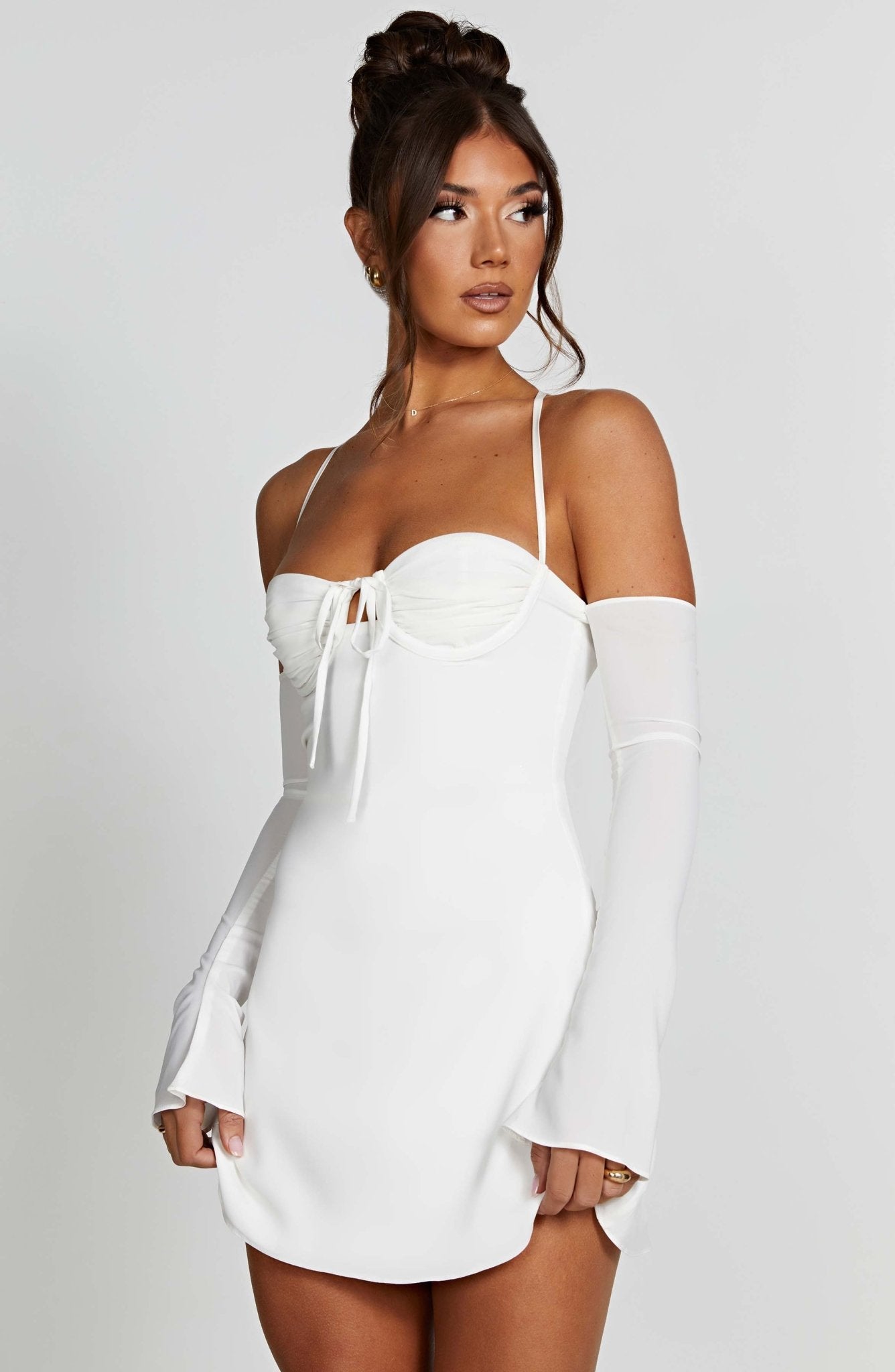 Fiona Mini Dress - Ivory - Cinderella