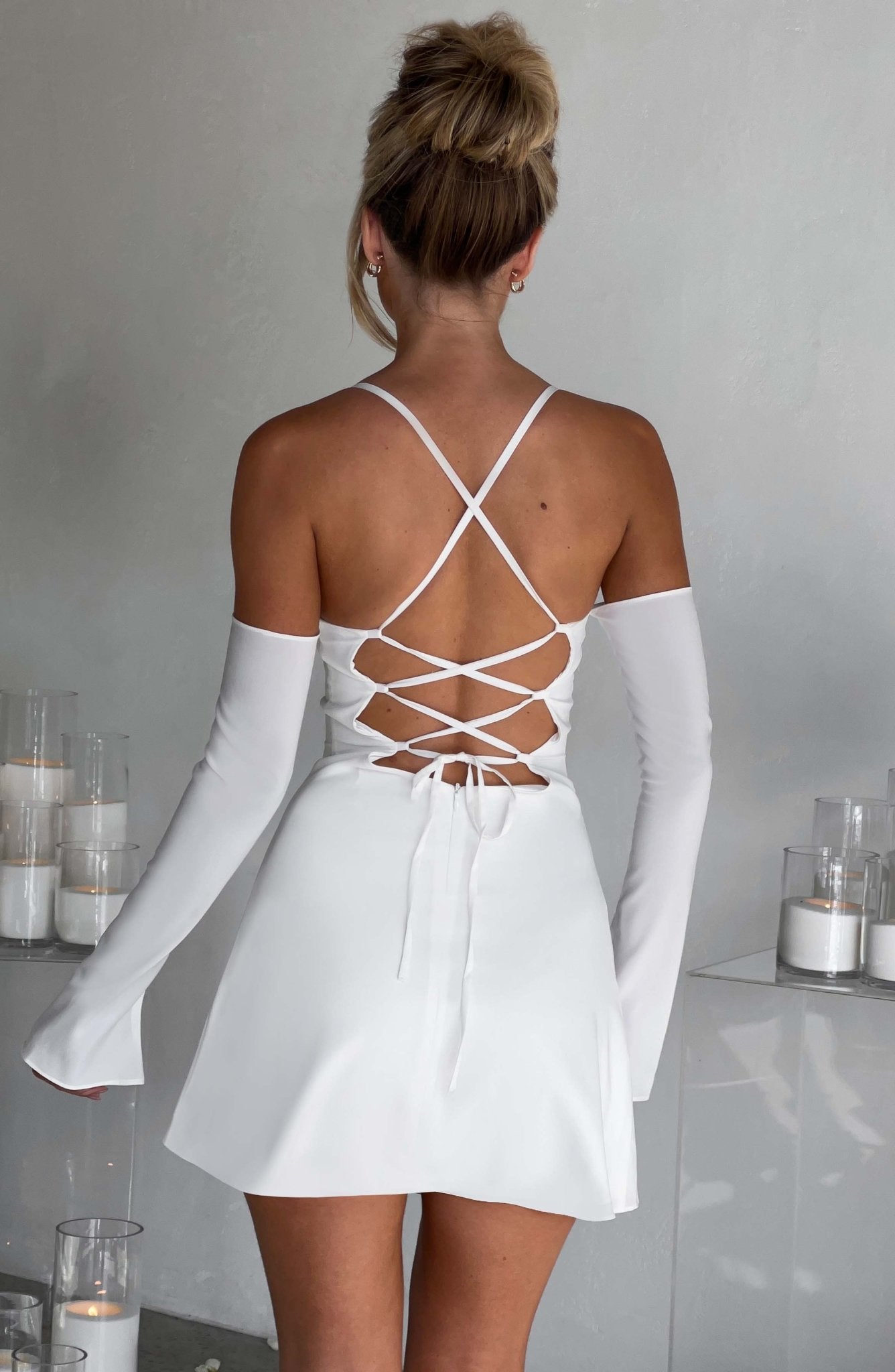 Fiona Mini Dress - Ivory - Cinderella