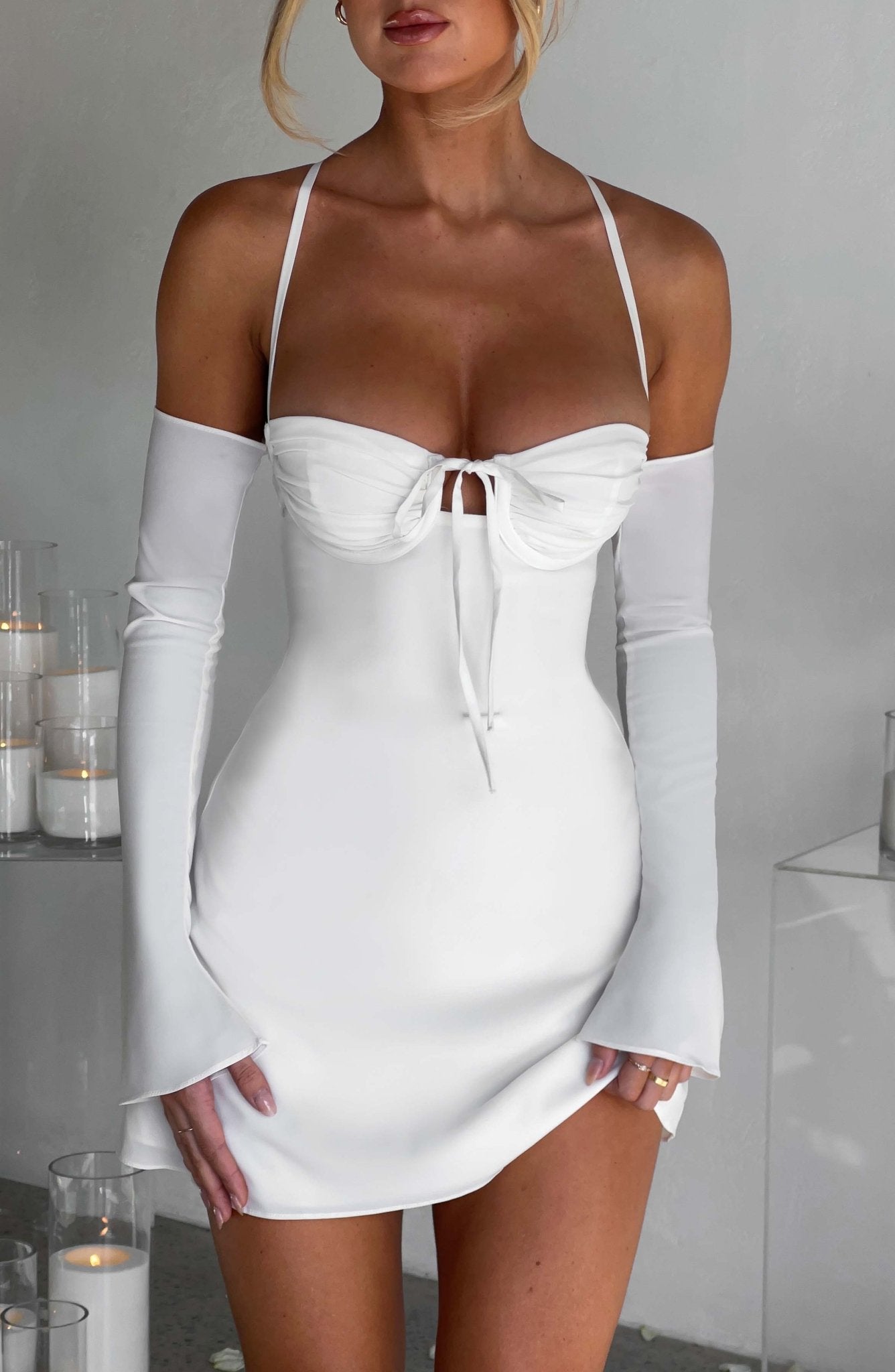 Fiona Mini Dress - Ivory - Cinderella