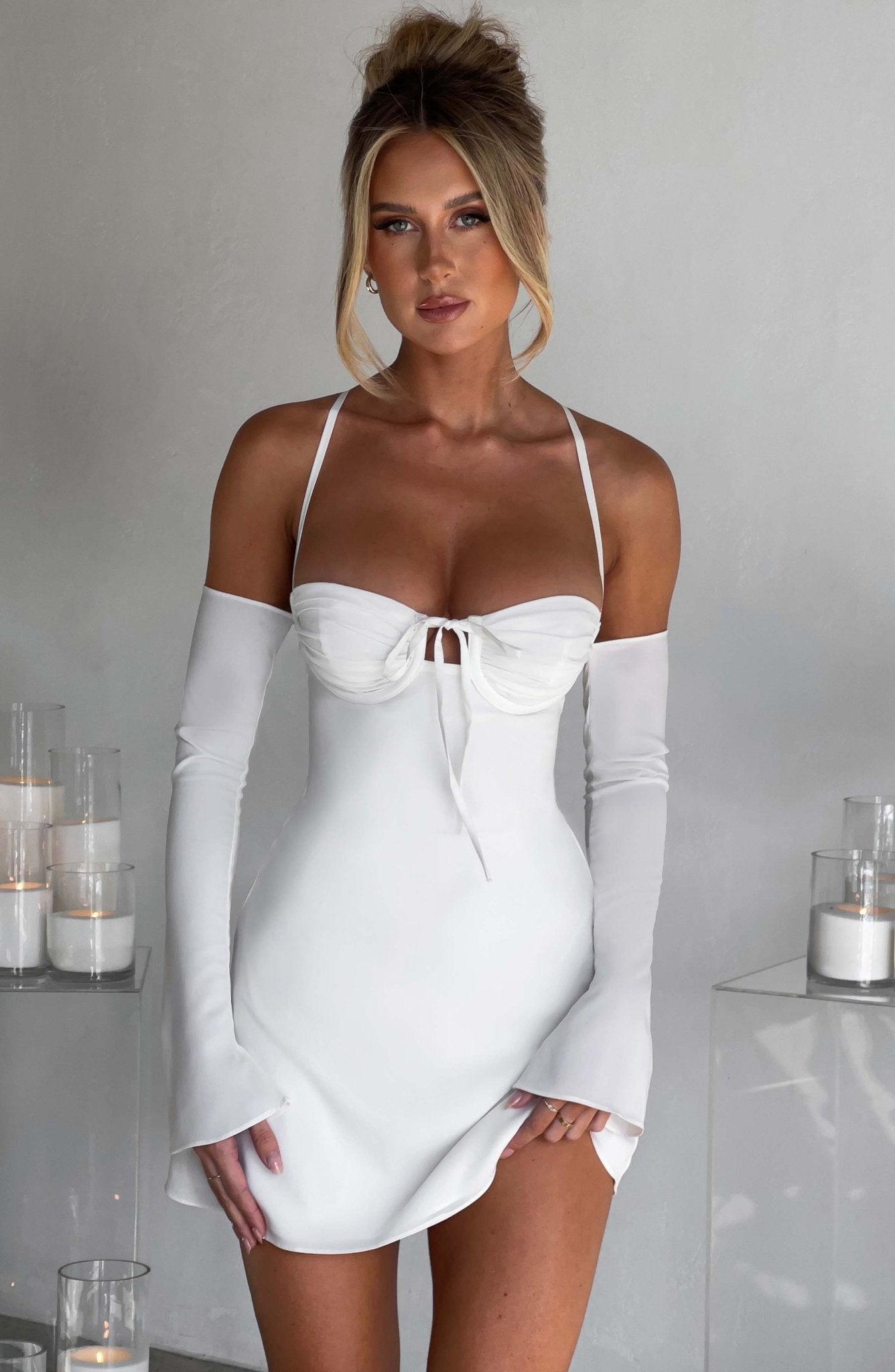 Fiona Mini Dress - Ivory - Cinderella