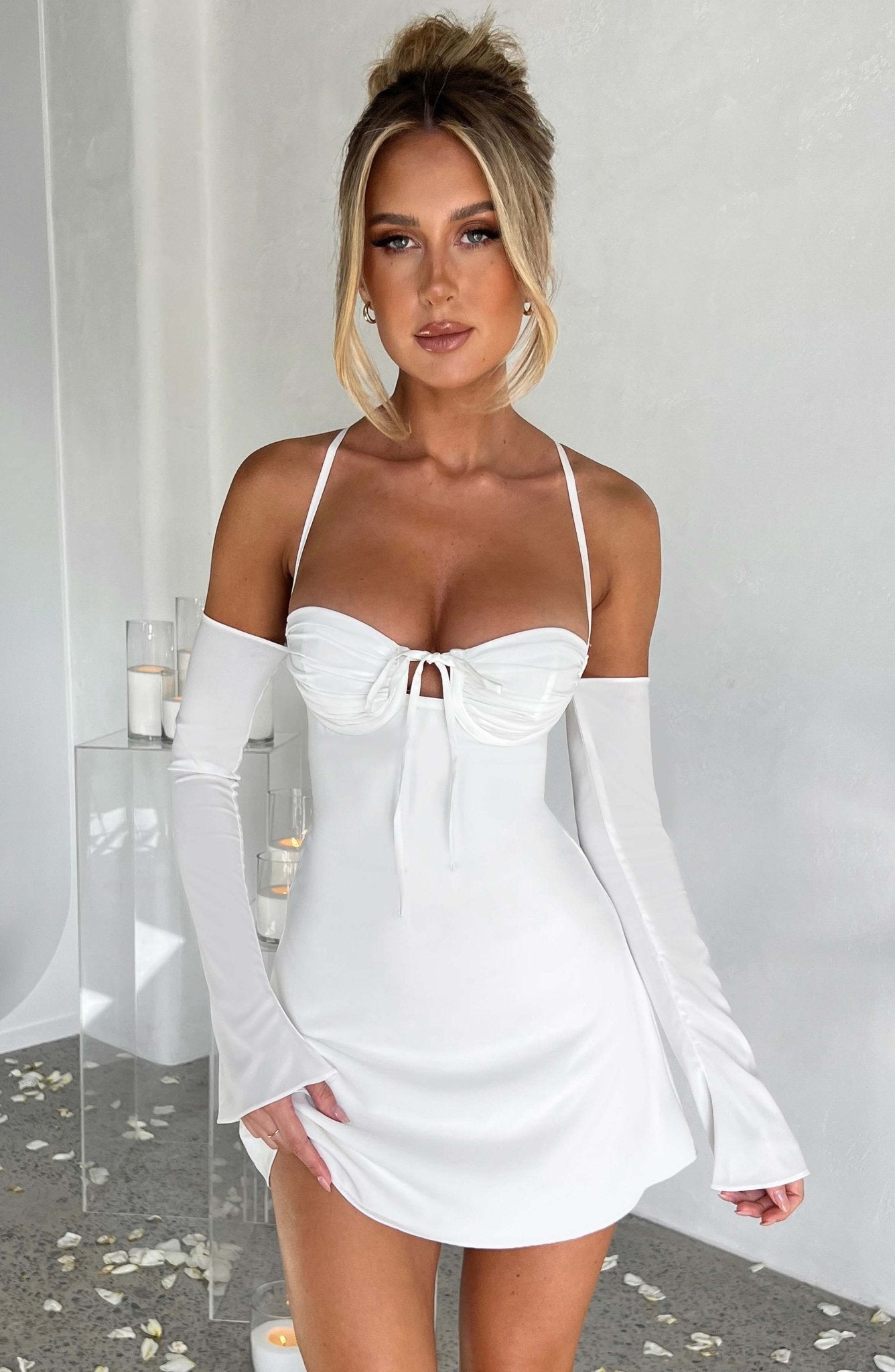 Fiona Mini Dress - Ivory - Cinderella