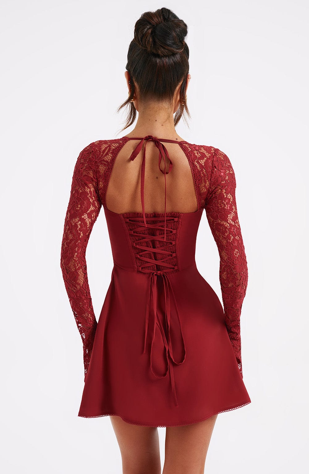 Jacinta Mini Dress - Red - Red Mini Dress