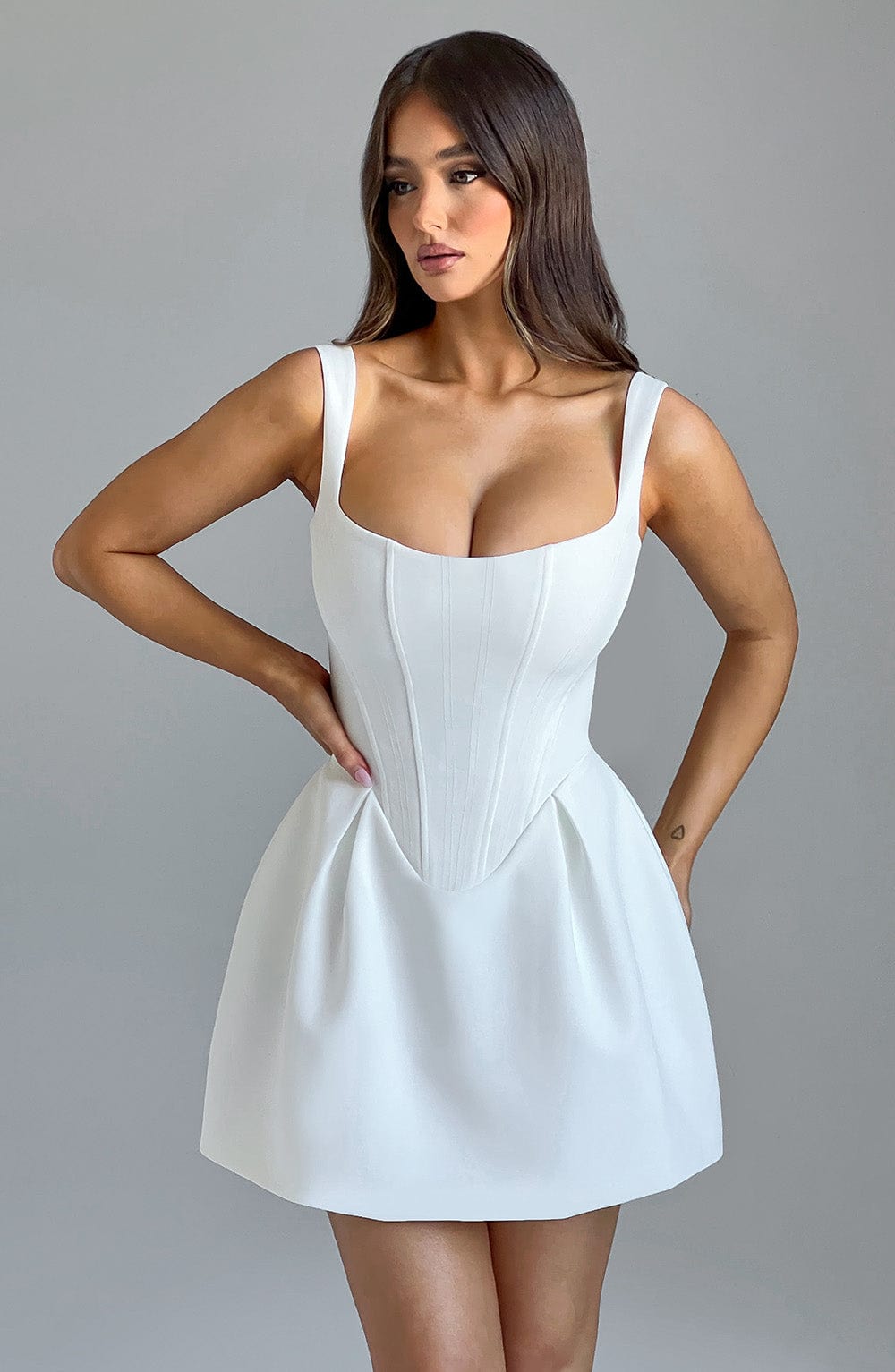 Janiyah Mini Dress - Ivory - Cinderella