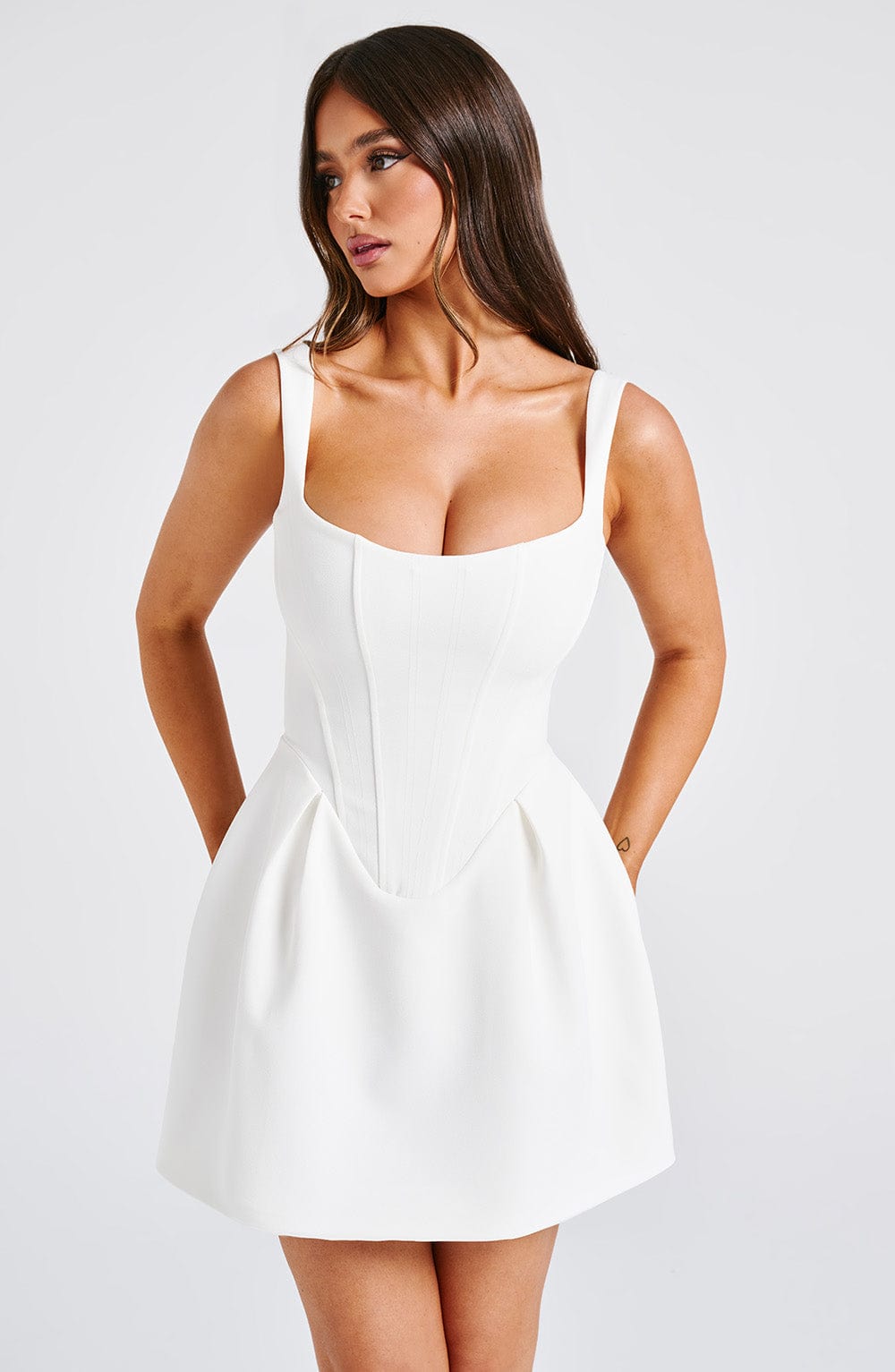 Janiyah Mini Dress - Ivory - Cinderella