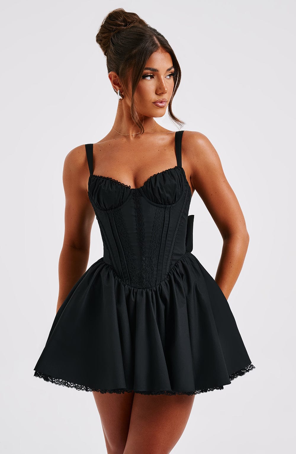 Josie Mini Dress - Black - Cinderella
