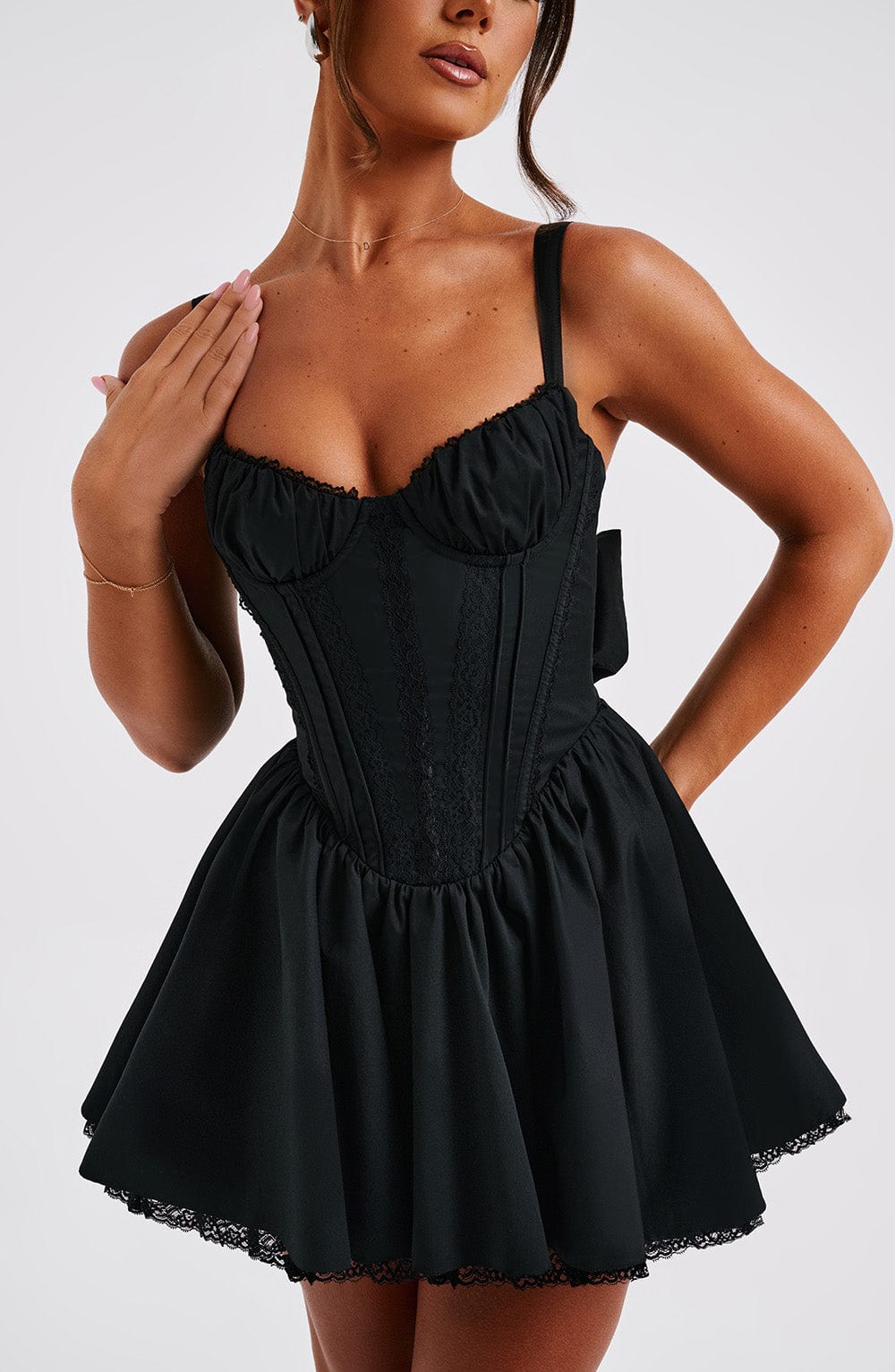 Josie Mini Dress - Black - Cinderella