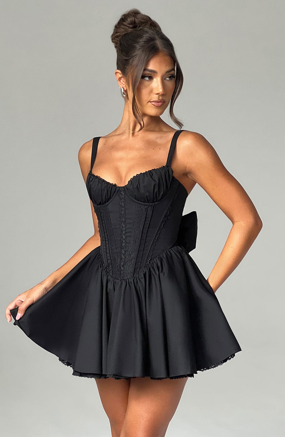 Josie Mini Dress - Black - Cinderella