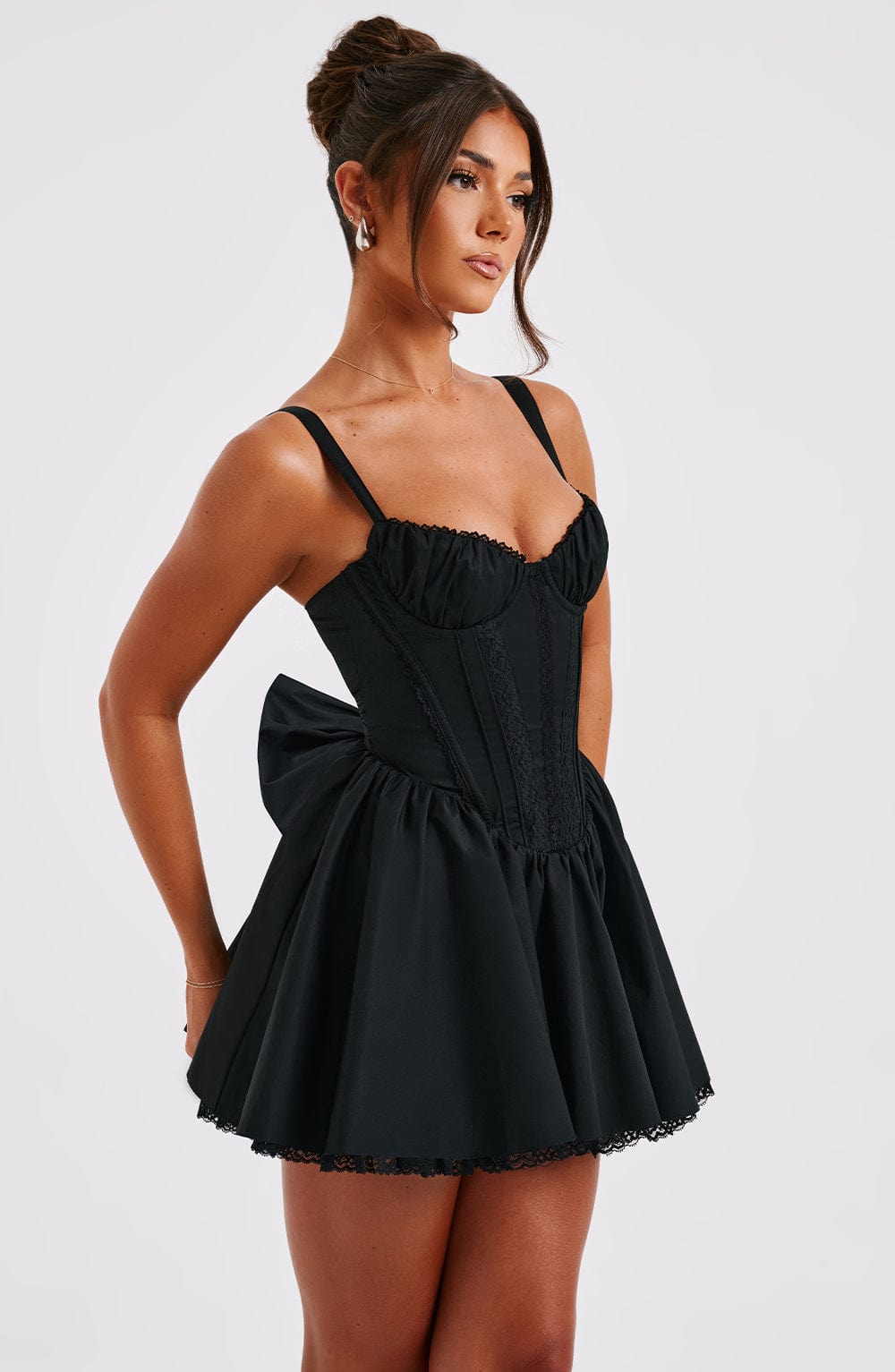 Josie Mini Dress - Black - Cinderella