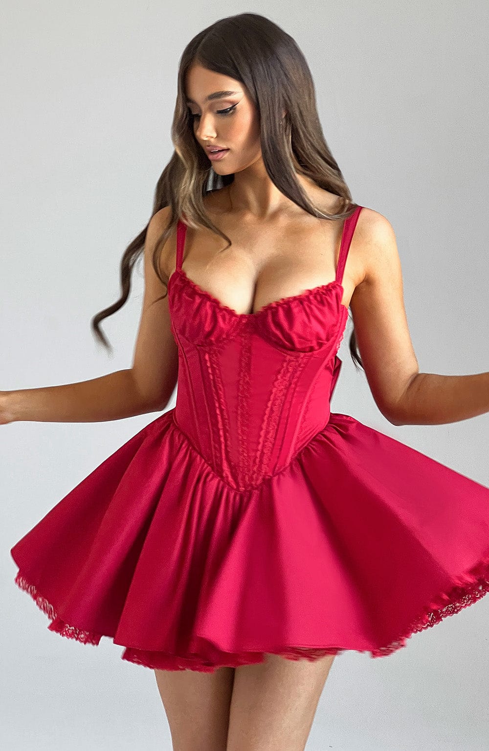 Josie Mini Dress - Red - Cinderella