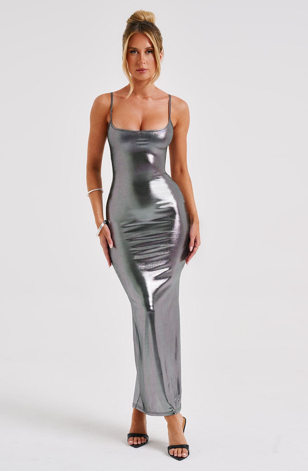 Kyrali Maxi Dress - Gunmetal - Cinderella