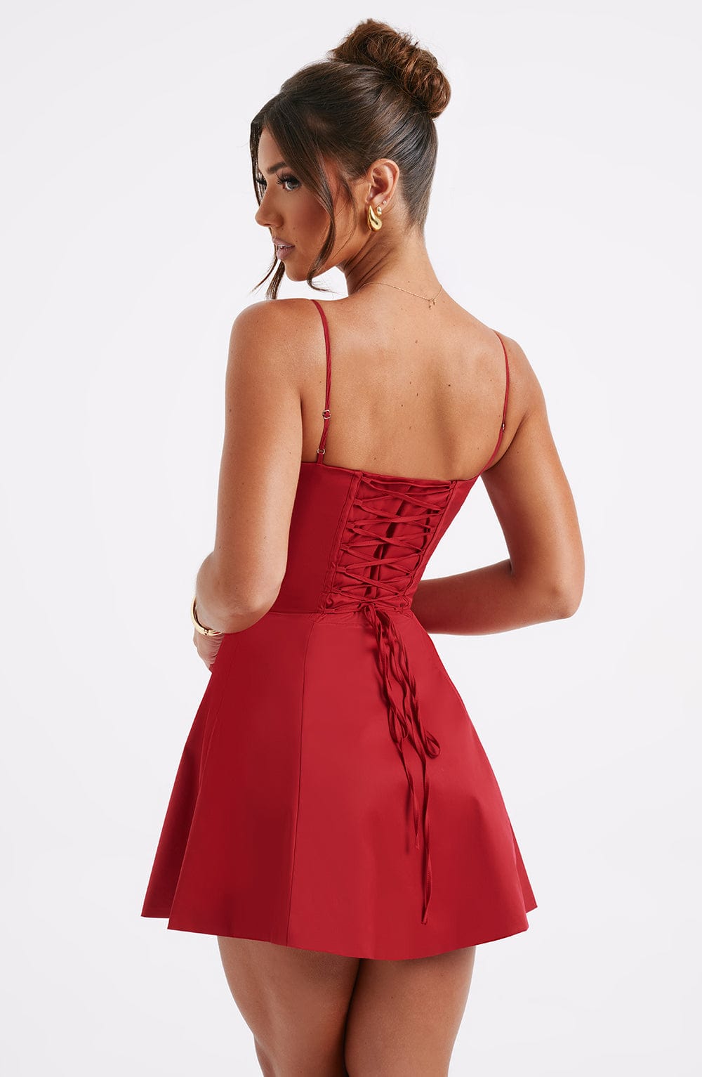 Lacey Mini Dress - Red - Cinderella