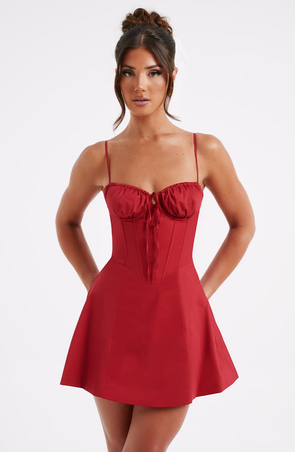 Lacey Mini Dress - Red - Cinderella