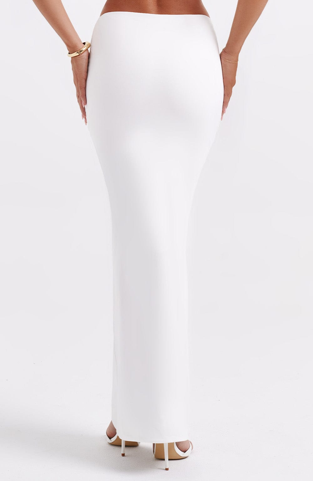 Luminous Breeze Maxi Skirt-White - Cinderella
