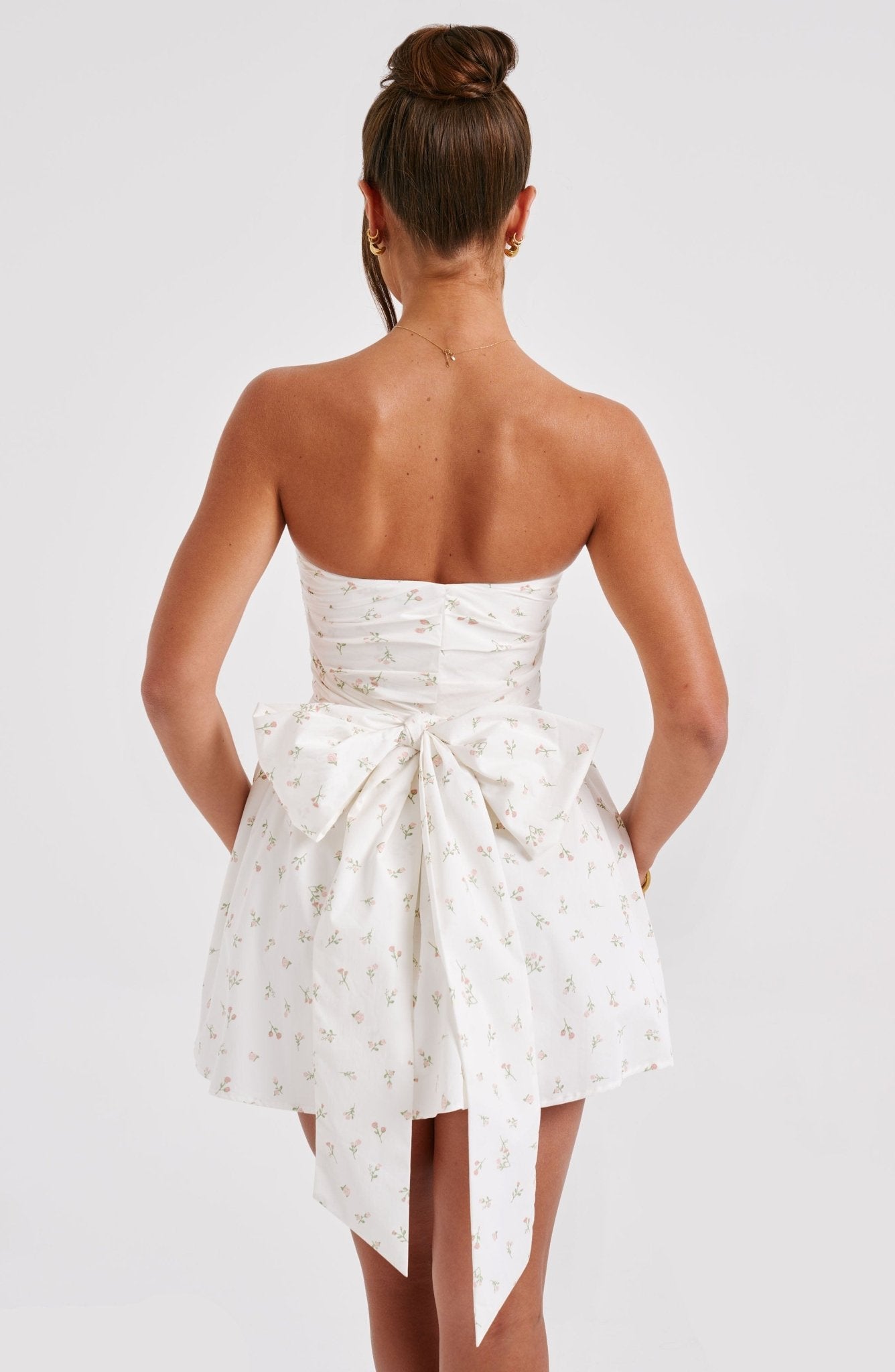 Melinda Mini Dress - Blush Floral Print - Cinderella