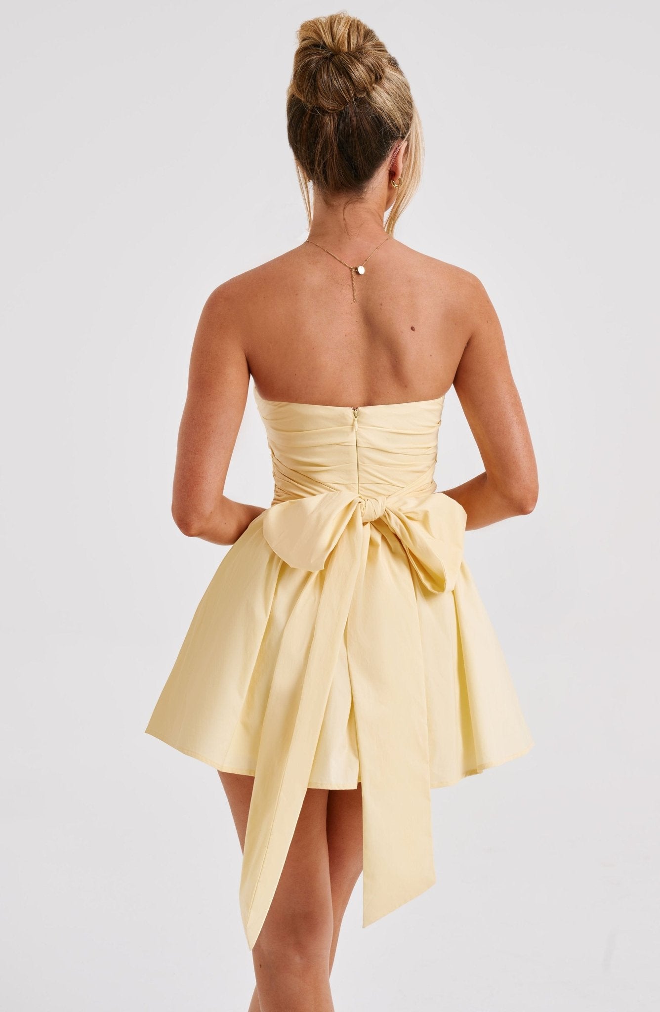 Melinda Mini Dress - Lemon - Cinderella