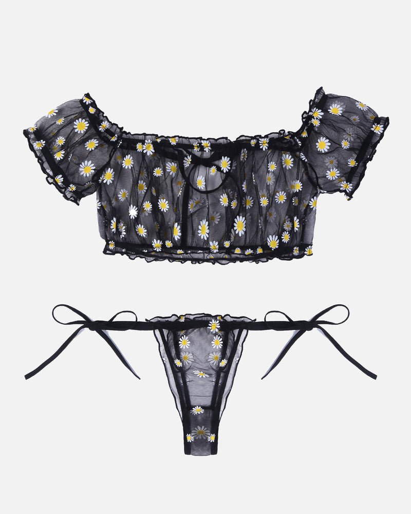 Mesh Butterfly Bra and Panty Set - Cinderella