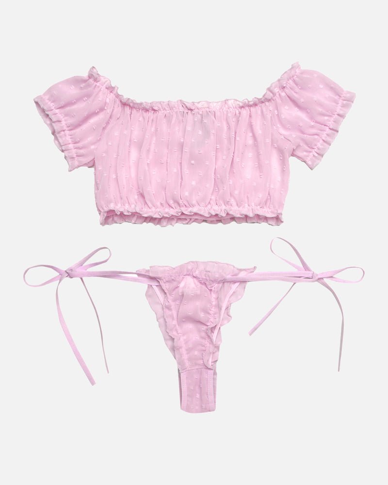 Mesh Butterfly Bra and Panty Set - Cinderella