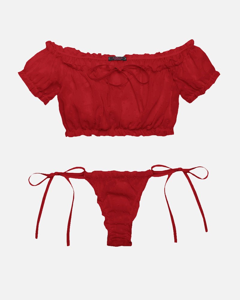 Mesh Butterfly Bra and Panty Set - Cinderella
