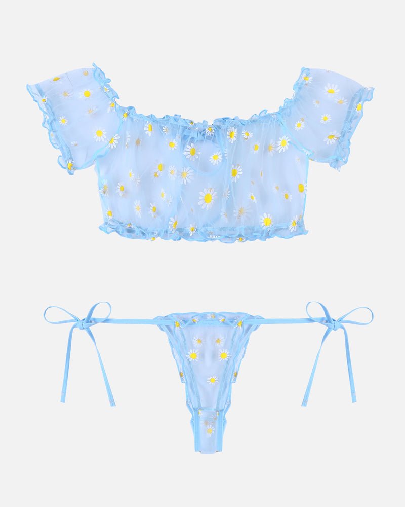 Mesh Butterfly Bra and Panty Set - Cinderella