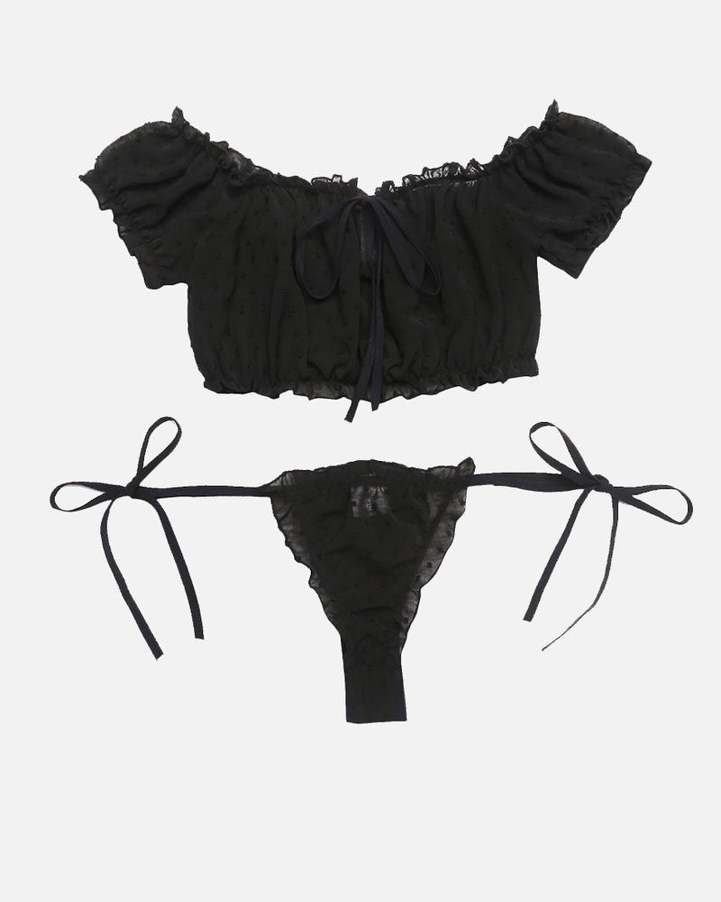 Mesh Butterfly Bra and Panty Set - Cinderella